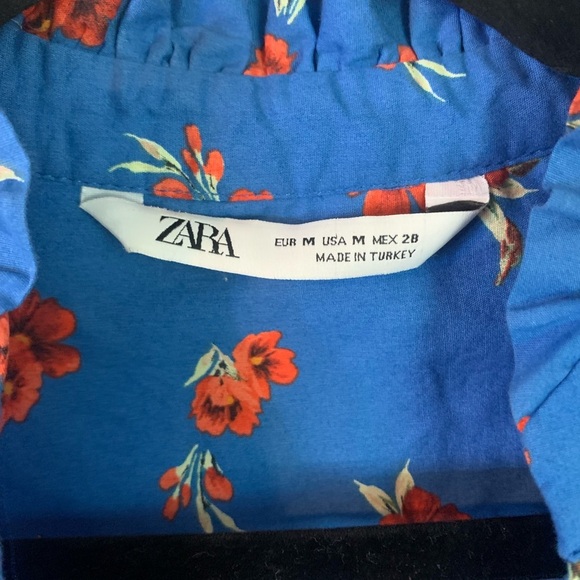 Zara Blue Floral Emma Dress, size M - Picture 2 of 8